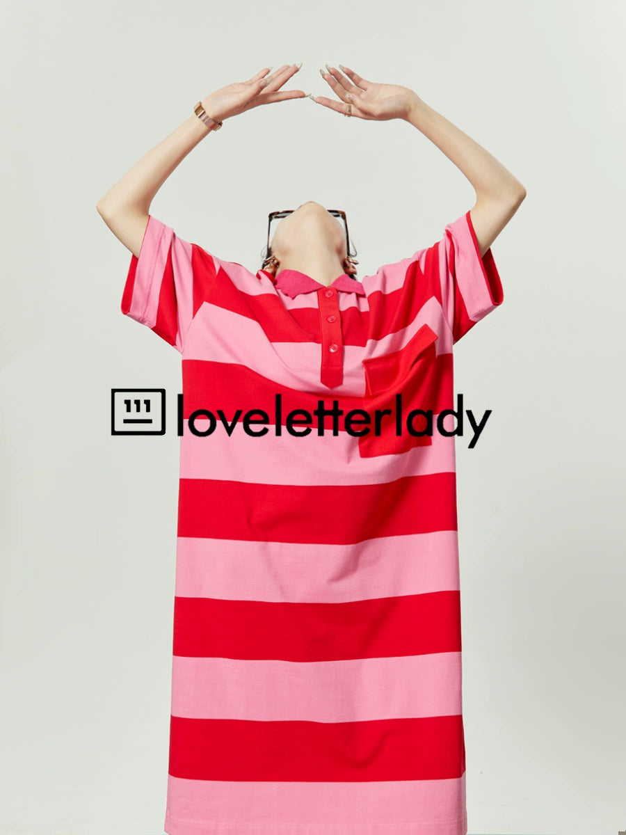 Polo Wide Border Dress LLA0145