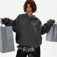 Oversized Leather Patch Design Hoodie HGX0043