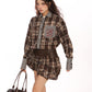 Paid × Gingham Check Shirt / Tiered Mini Skirt BGS0047