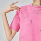 Rhinestone Fake Suede Dress FER0123