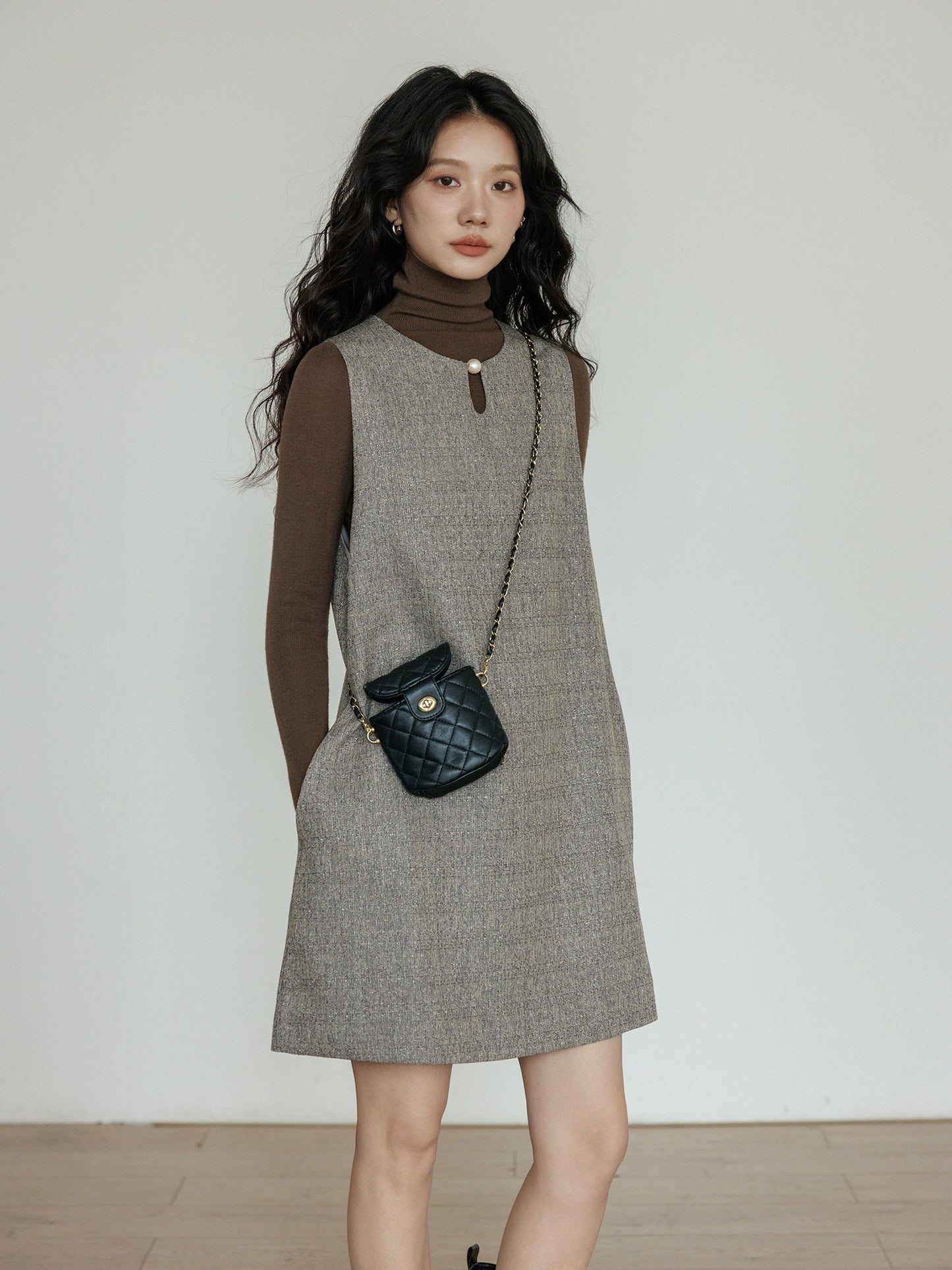 Crew Neck Vest Dress VAS0170