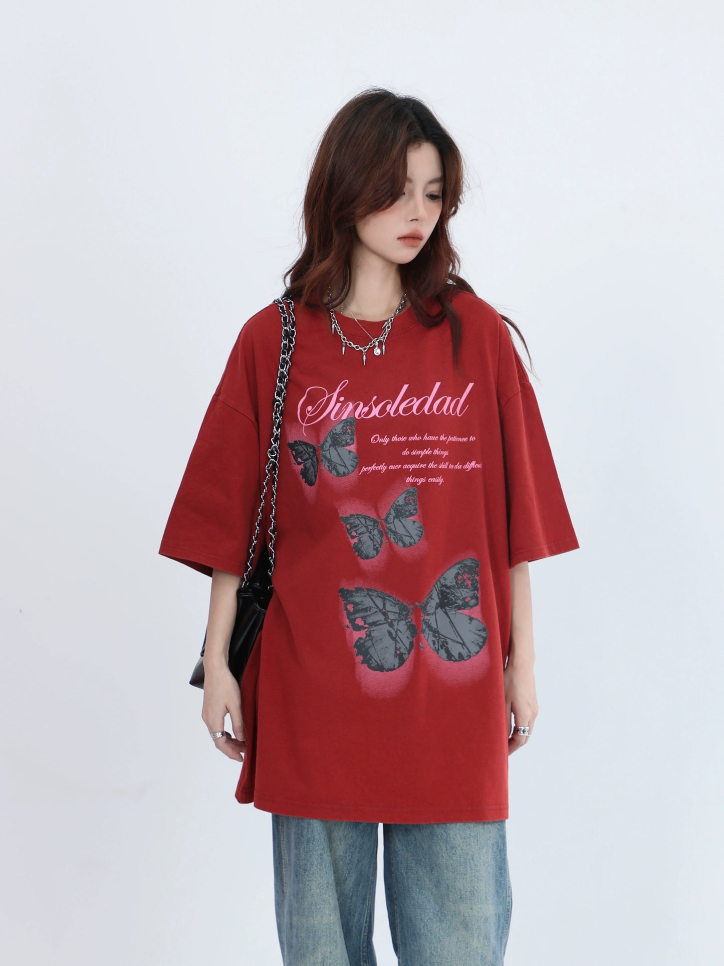 Butterfly Washed Short Sleeve T-Shirt ZCK0009