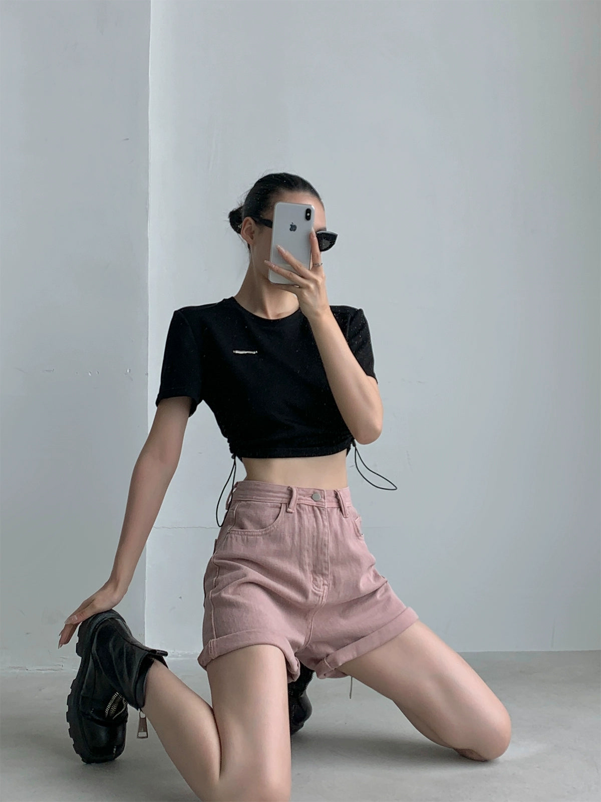 Drost Cropped Tops / High Waisted Wide Sweatpants PPR0004