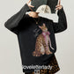 Leopard Print Oversized Sweatshirt / Leopard Casual Pants LLA0657