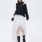 Buckled Irregular Tulle Skirt SHN0006