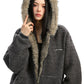 Inner Fur Thin Stripe Zip Hoodie BGS0032