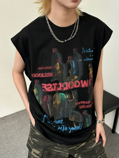 Retro Print Loose T-Shirt FRC0001