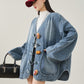Duffle Button Denim Jacket FER0386