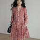 V-Neck Floral Dress VAS0193