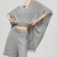 Poncho-Style Summer Knit Top / Half Pants FER0310