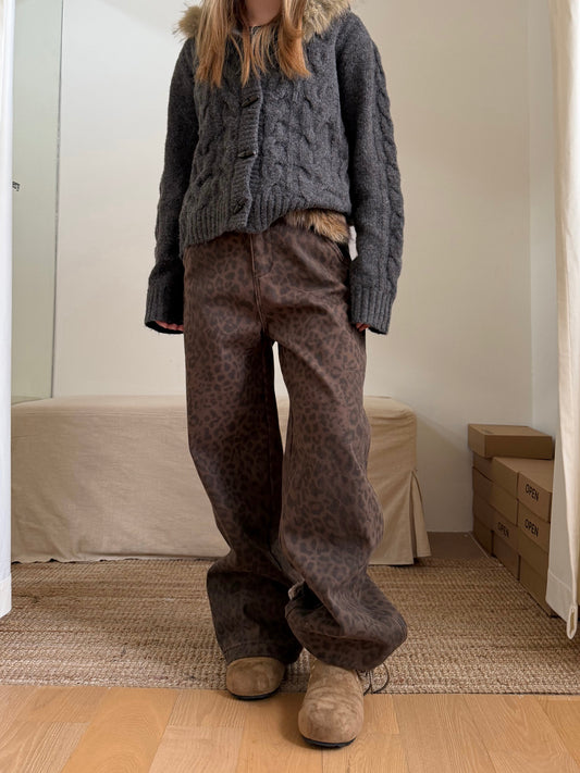 Leopard Wide Pants CYE0097