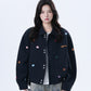 Small Embroidery Black Jacket WLS0007