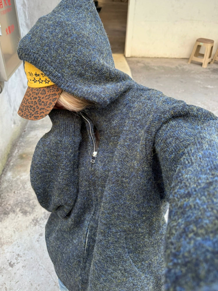 Double Zip Knit Hoodie CYE0027