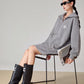 Half-Zip Sweatshirt Dress FER0388