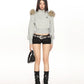 Fur Cropped Zip Up Hoodie BGS0013