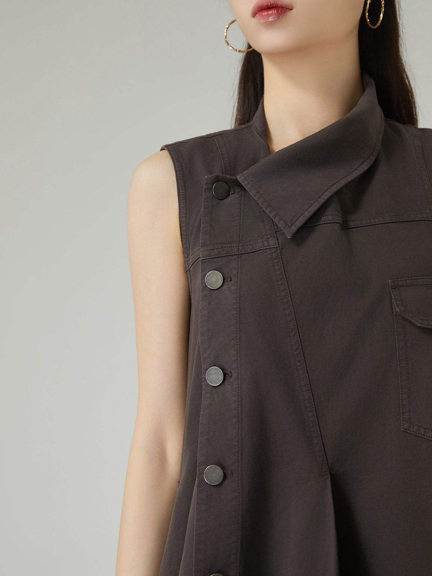 Asymmetric Design Sleeveless Dress FER0090