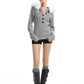 Fur Hood Half Button Knit BGS0014