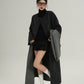 Collarless Coat with Checkered Scarf SRS0405