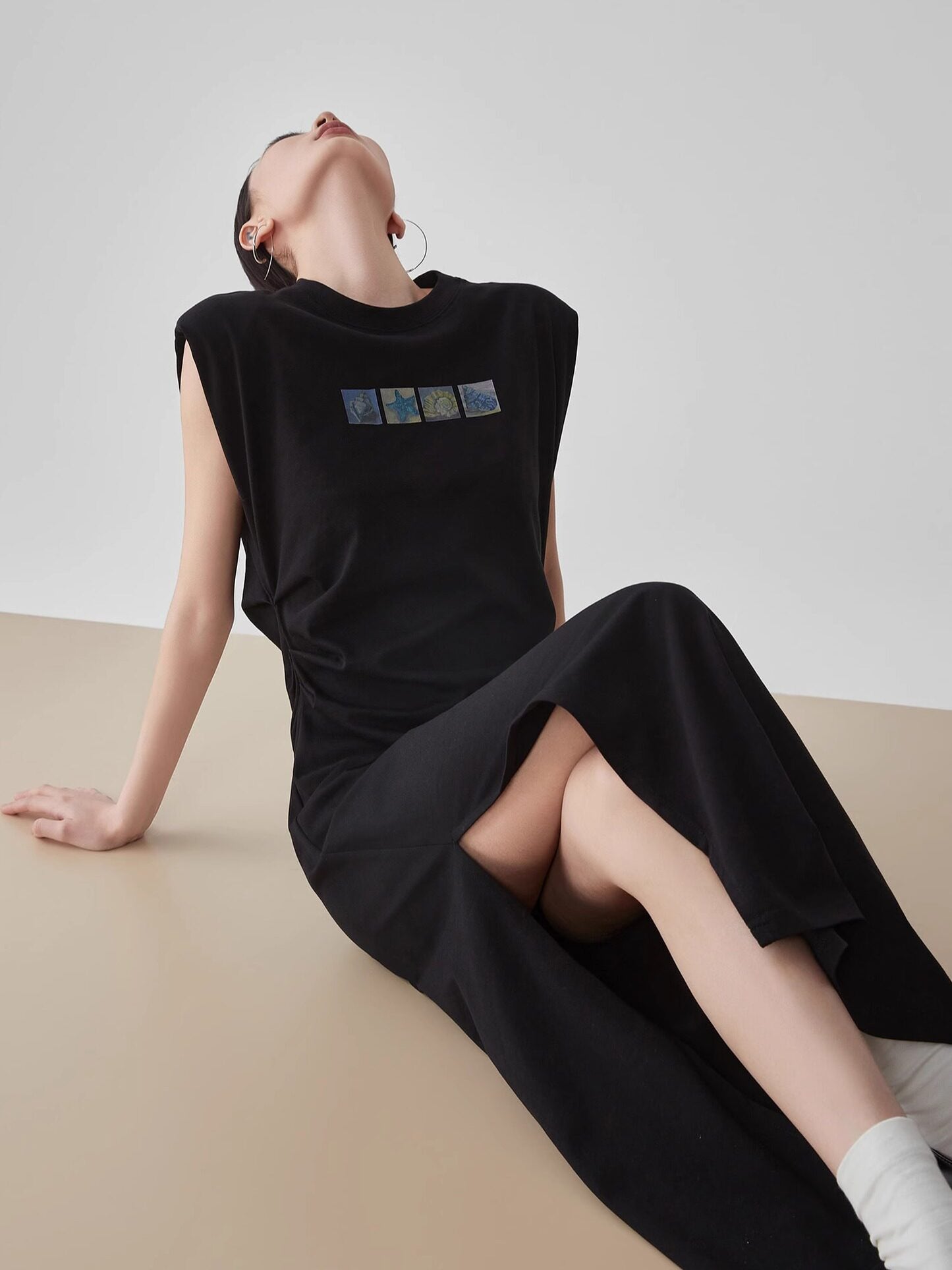 One-Point Logo Long Dress FER0307
