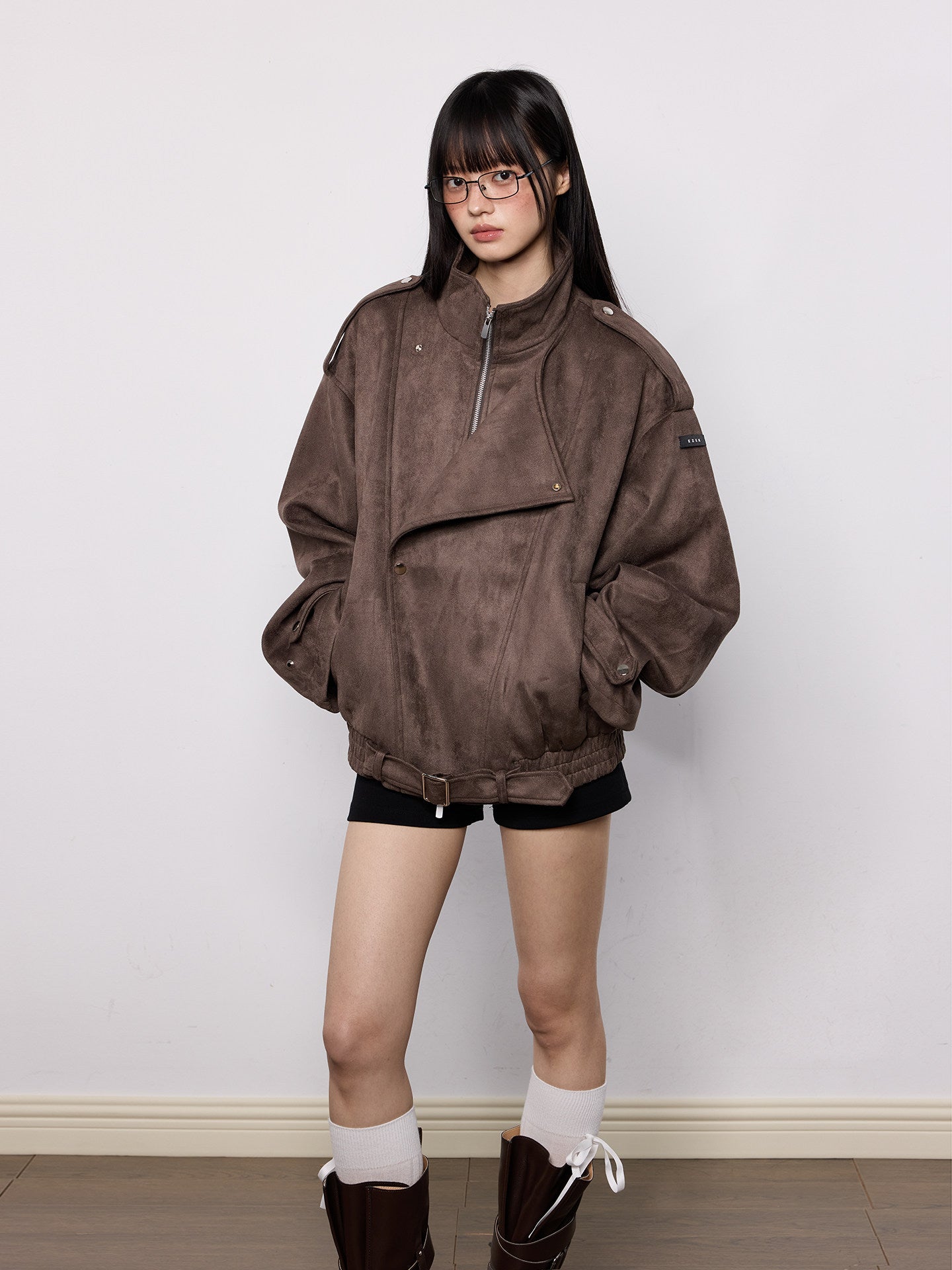 Faux Suede Jacket EZK0101