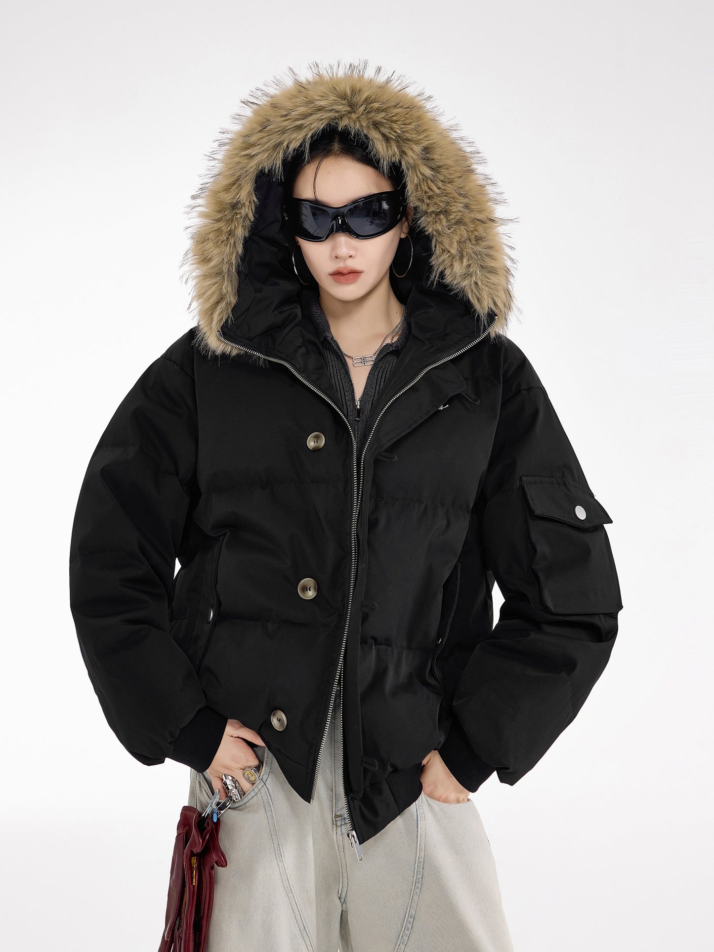 Fur Hood Down Jacket ICM0100