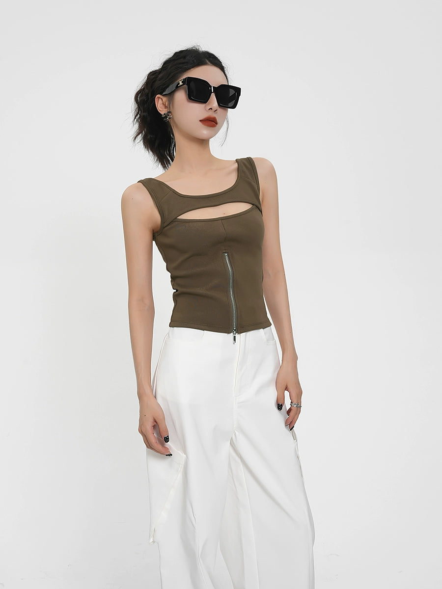 Minimal Fit Zip Tank Top SRS0291