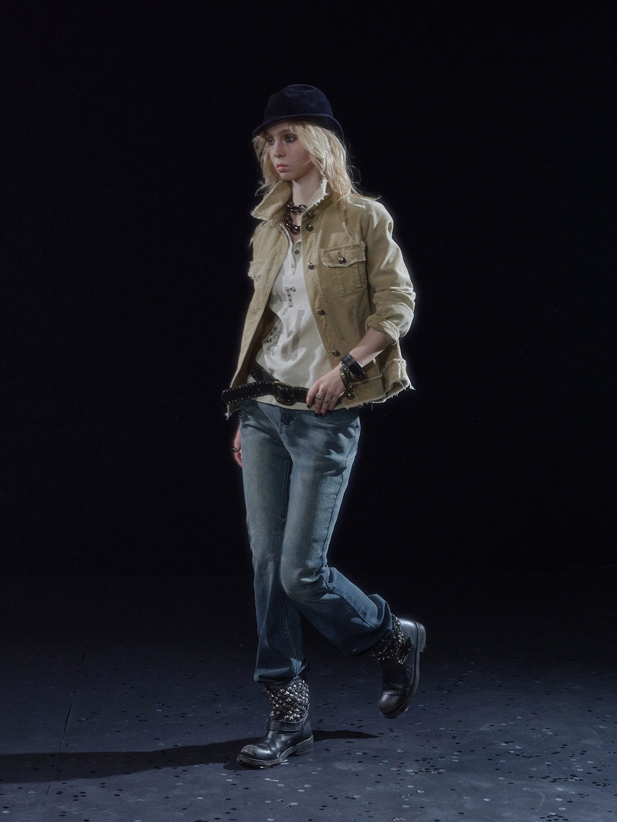 Vintage Corduroy Metal Buckle Jacket WAT0014