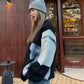 Color Blocking Design Plaid Sweater CYE0033