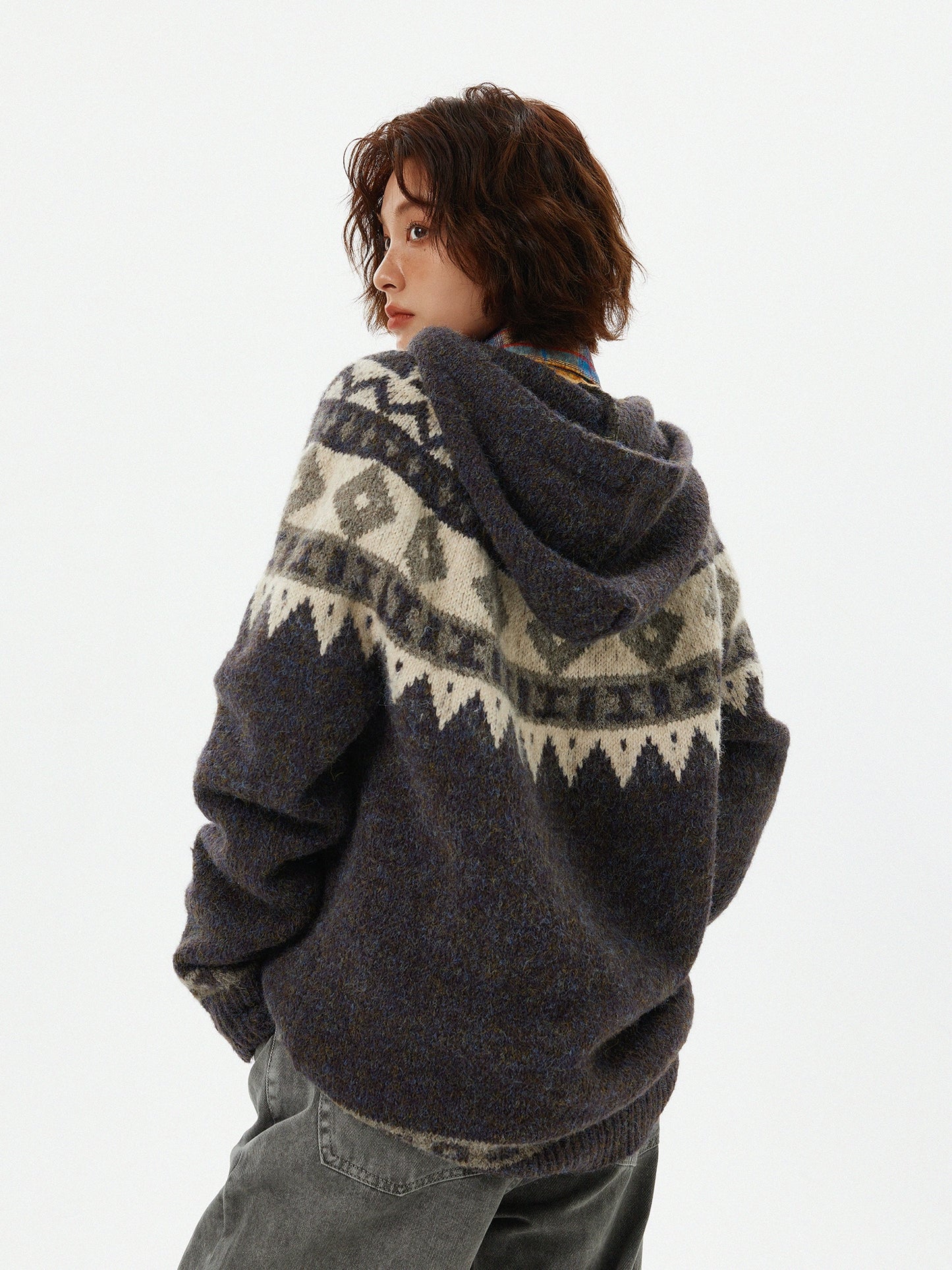 Nordic Duffle Button Knit Cardigan HGX0039