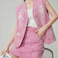 Pink Heavy Industry Embroidered Vest / Half Skirt FER0170