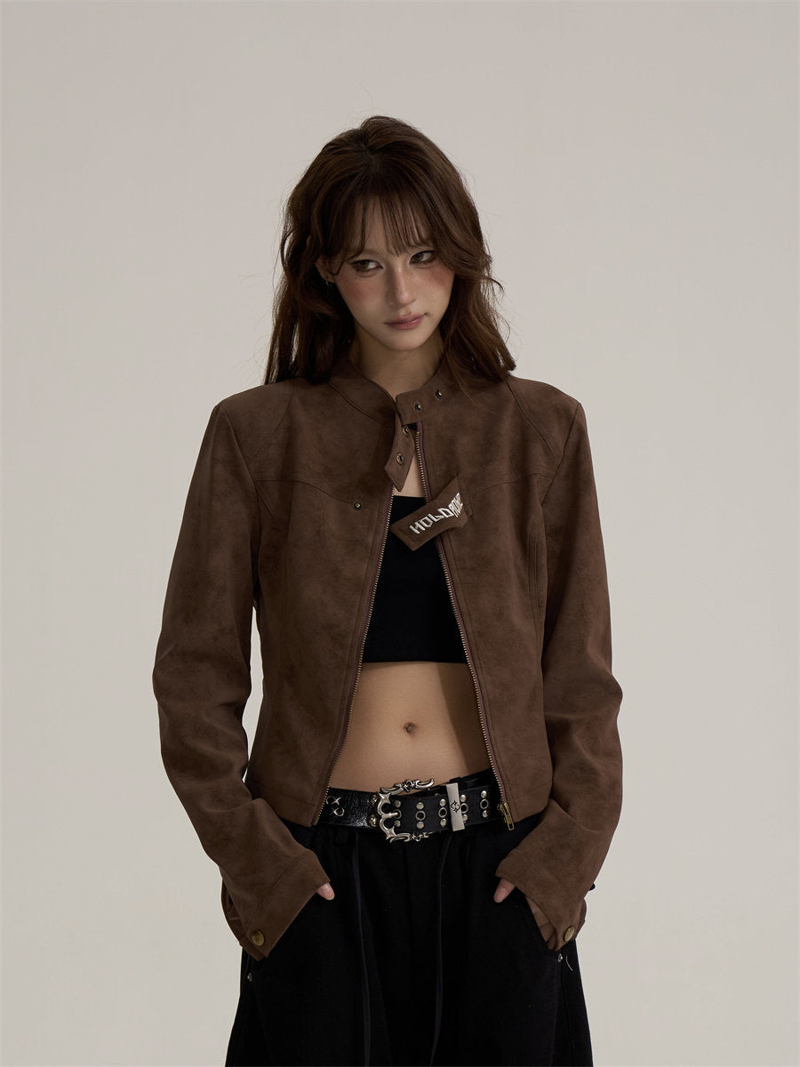 Suede Cropped Jacket ONP0003