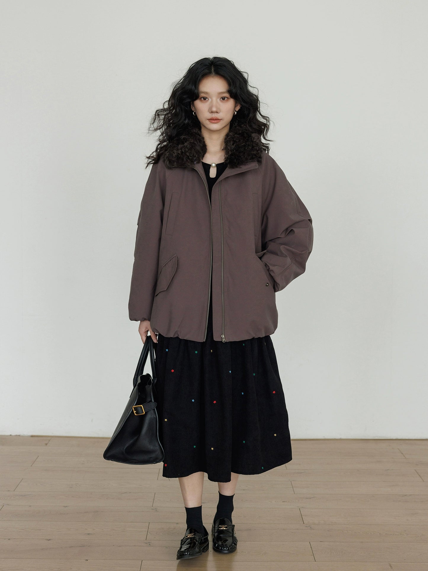 Wool Collar Vintage Jacket VAS0173