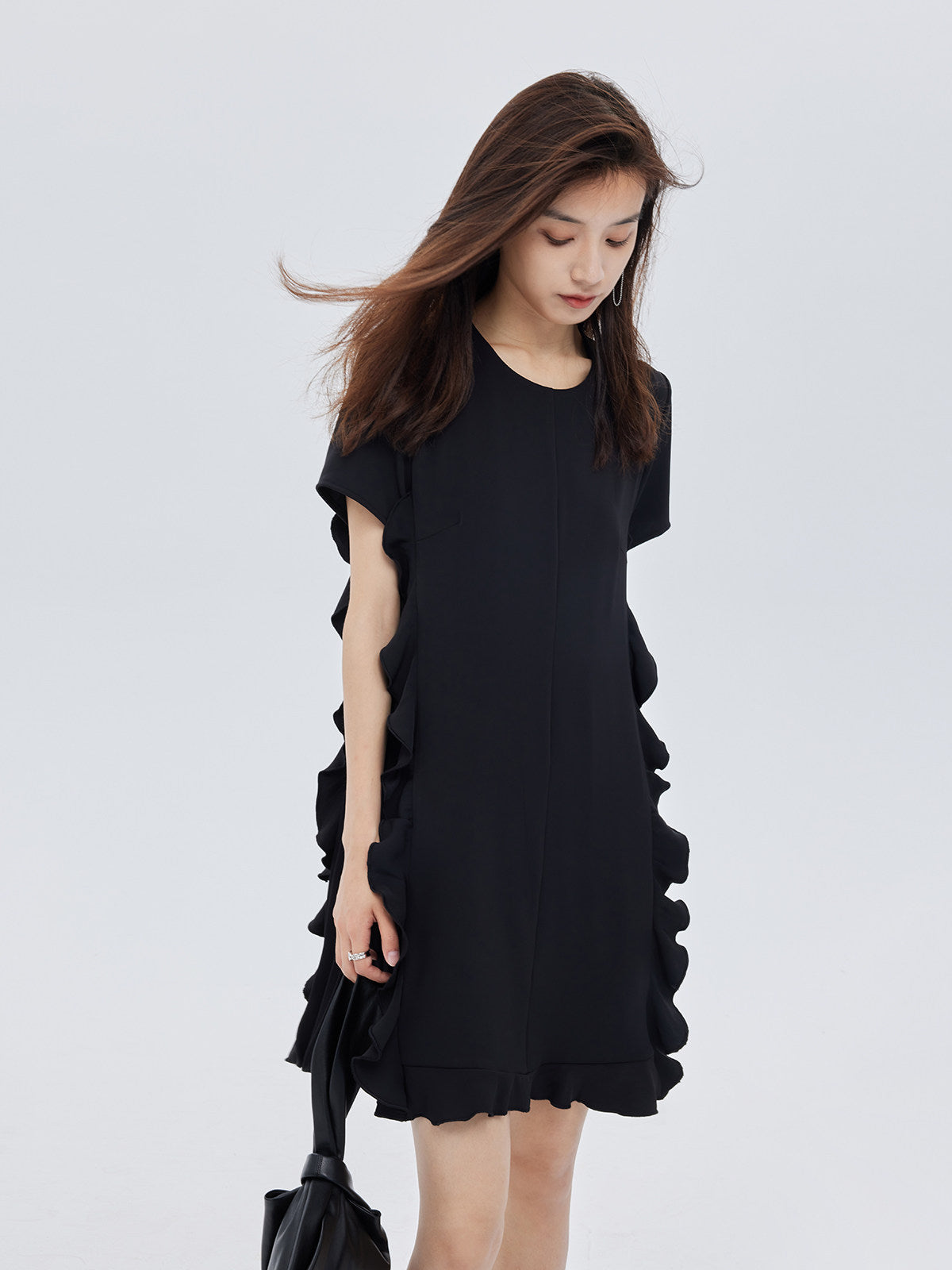 Side Ruffle Frill Mini Dress SHN0052