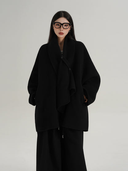 Collarless Wool Coat SRS0367