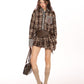 Paid × Gingham Check Shirt / Tiered Mini Skirt BGS0047