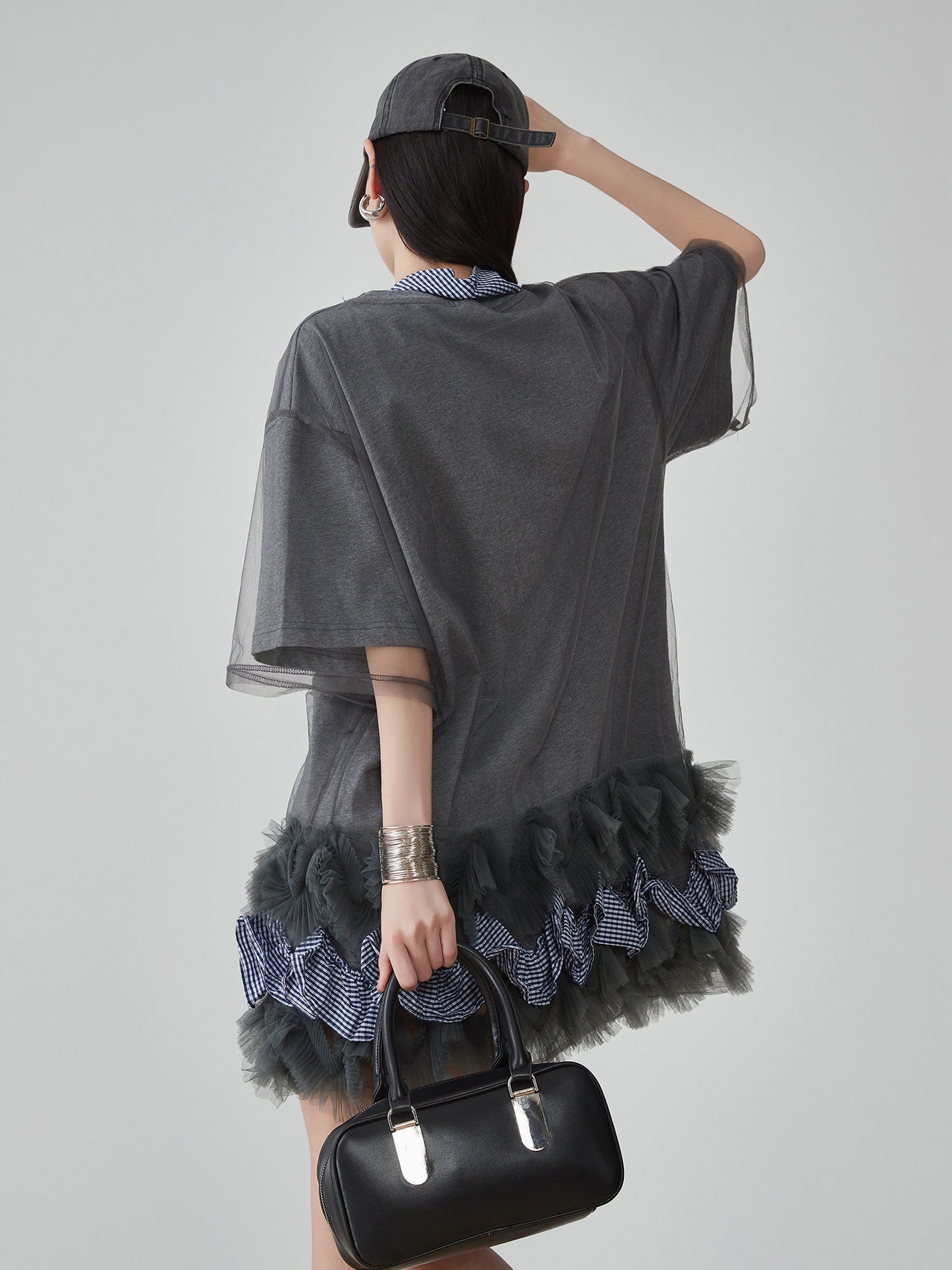 Hem Mesh Tulle Dress FER0159