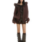Fur Hood Zip Up Knit BGS0018