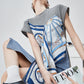 Printed Scarf Layered-Style Dress FER0291