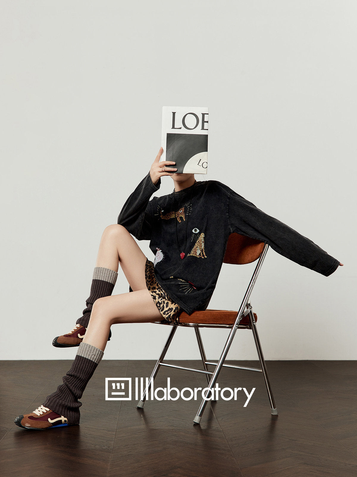 Leopard Print Long Sleeve / Leopard Print Mini Skirt LLA0603