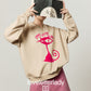 Cute Cat Print Sweatshirt / Pink Mini Skirt LLA0654