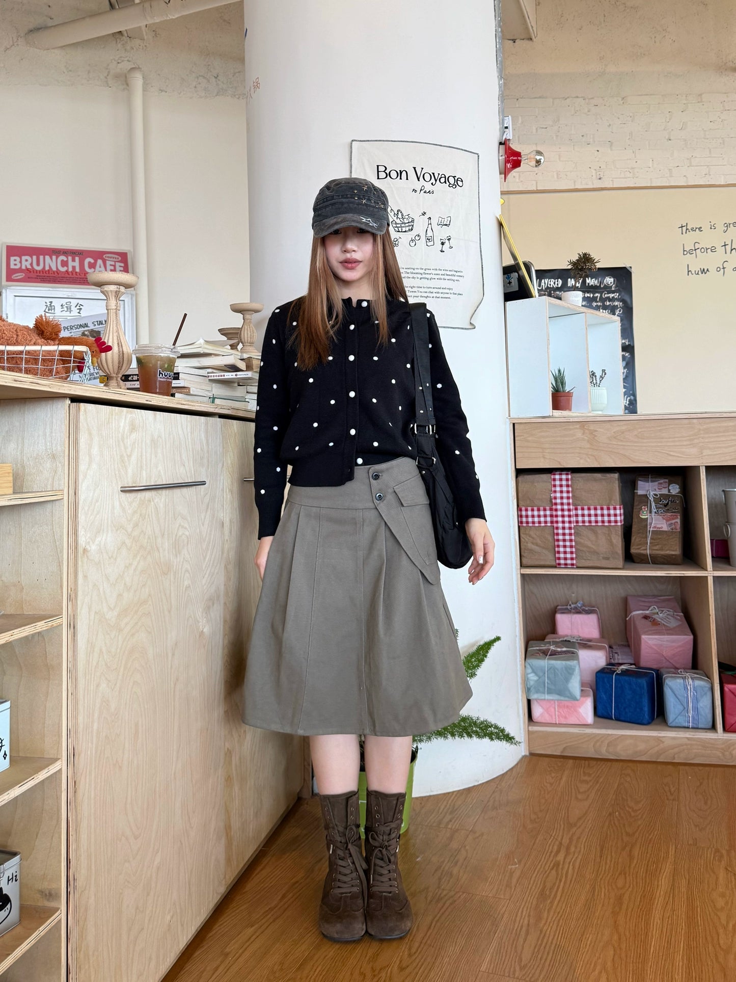 Polka Dot Knit Cardigan CYE0064