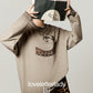 Vintage Printed Long-Sleeve T-Shirt / Leopard Skirt LLA0663