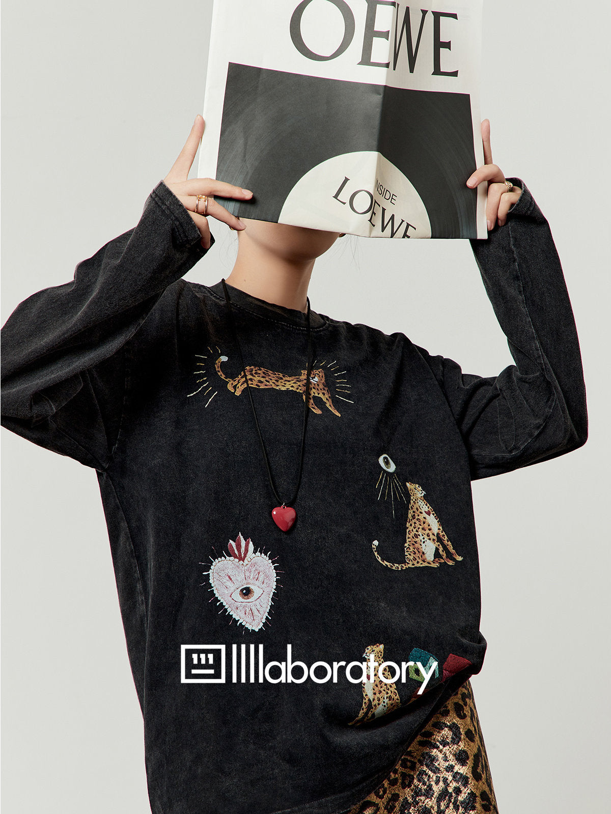 Leopard Print Long Sleeve / Leopard Print Mini Skirt LLA0603