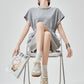 Waist Gather Sweatshirt Mini Dress FER0275