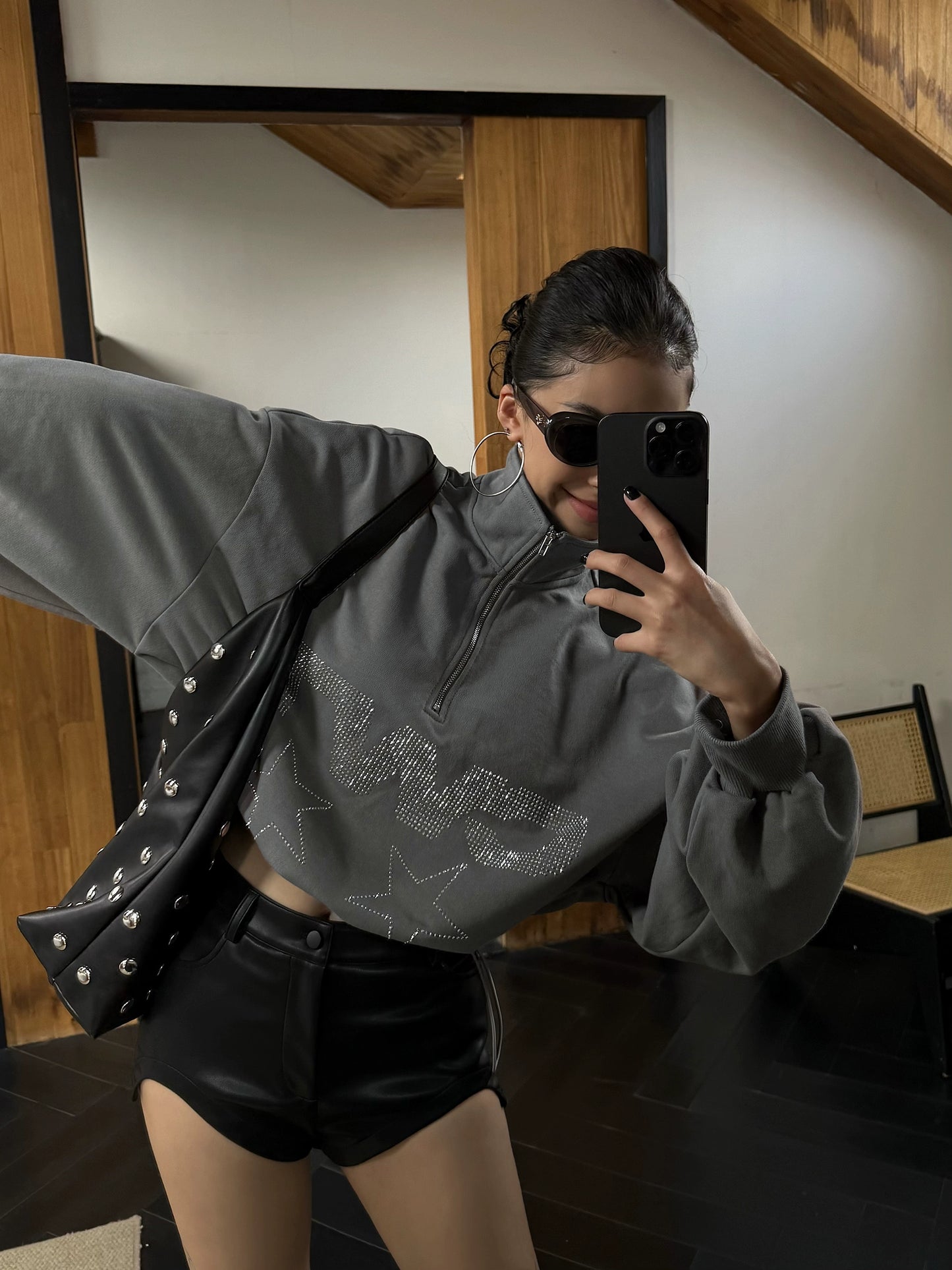 High Waist Slim Leather Shorts ZRS0093