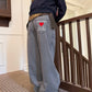 Pinstripe Wide Denim Pants CYE0100