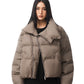 Zipper Stand Collar Short Down Jacket FDR0011