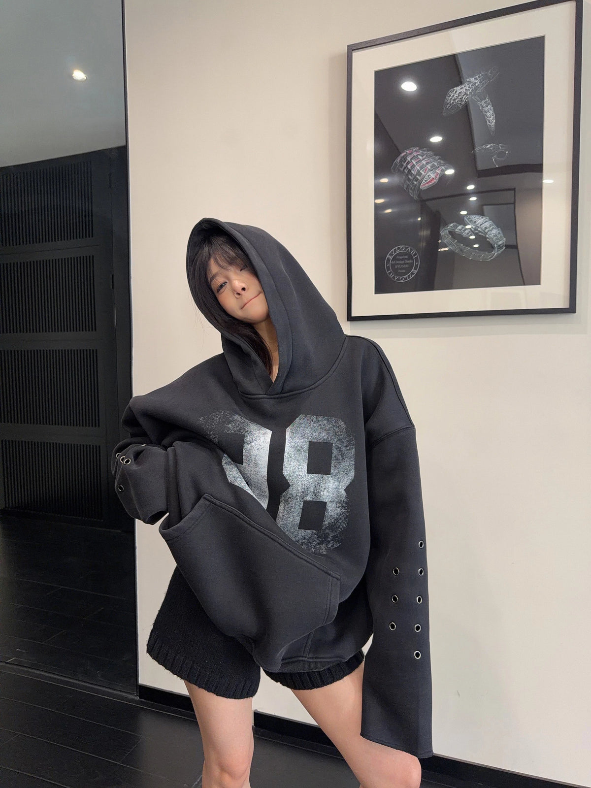 Number Logo Fleece Hoodie YLS1043