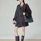 Black Rhinestone Sweatshirt Dress FER0068