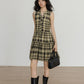 Tiered Check Shirt Mini Dress VAS0055